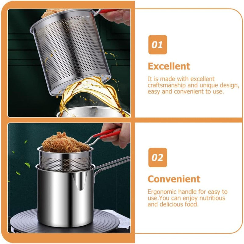 Multi Functional Stainless Steel Rust Resistant 1200ML Deep Fryer