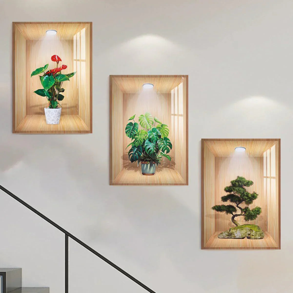 New Year Sale - 3D Plant Wall Stickers look like real decorative wall niches