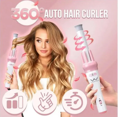 360° Rotation Automatic Ceramic Hair Roller Curling Iron Styling Wand