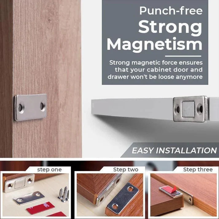 (Pack of 3 Set) Strong Door Closer Magnetic Door Catch Door Magnet