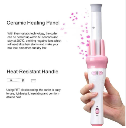 360° Rotation Automatic Ceramic Hair Roller Curling Iron Styling Wand