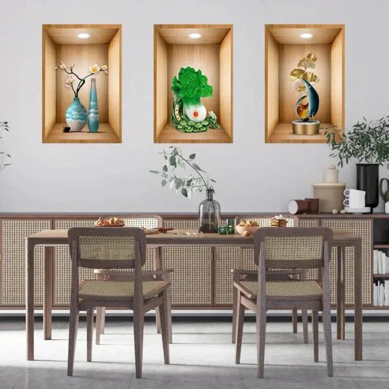 New Year Sale - 3D Plant Wall Stickers look like real decorative wall niches
