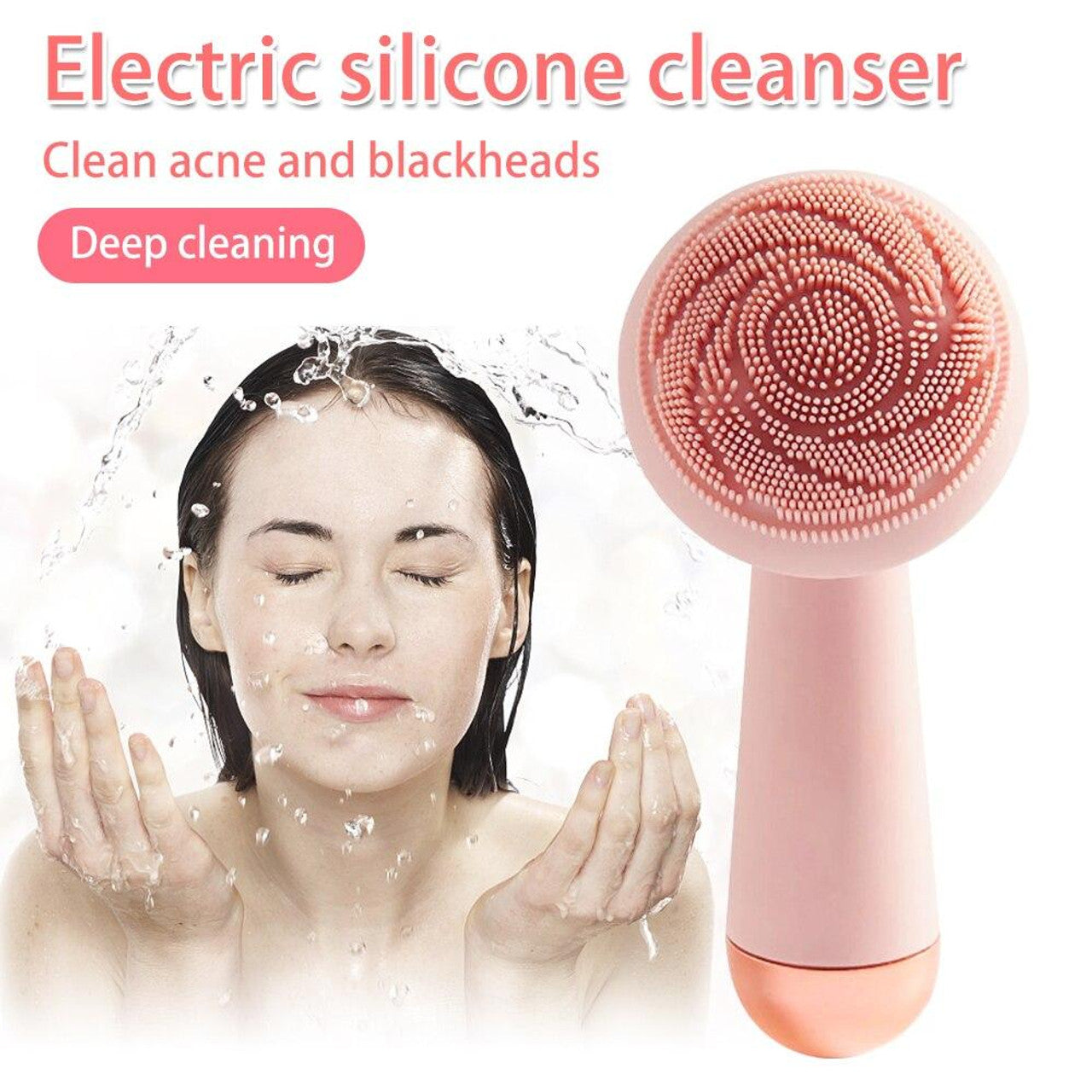 Electric Facial Brush Skin Massager Electric Face Brush USB Clean Waterproof
