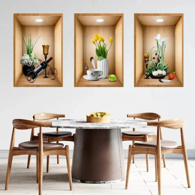New Year Sale - 3D Plant Wall Stickers look like real decorative wall niches