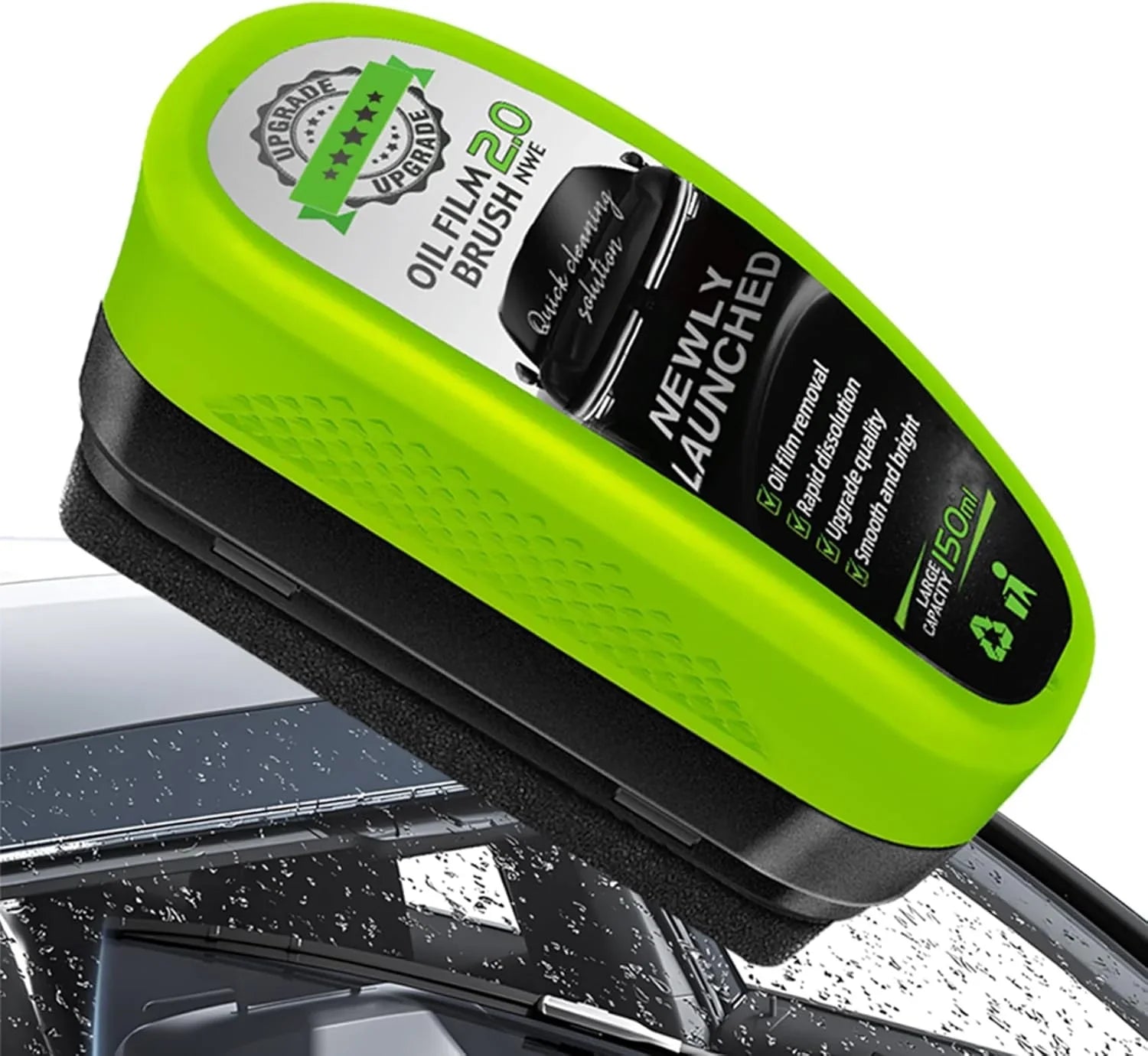 New Upgraded 2.0 Automotive Oil Film Cleaning Brush & Glass Polish – Buy 1 Get 1 FREE