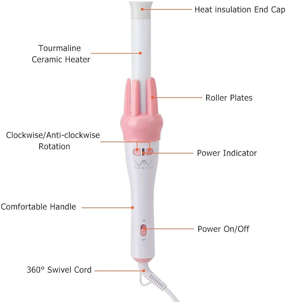 360° Rotation Automatic Ceramic Hair Roller Curling Iron Styling Wand