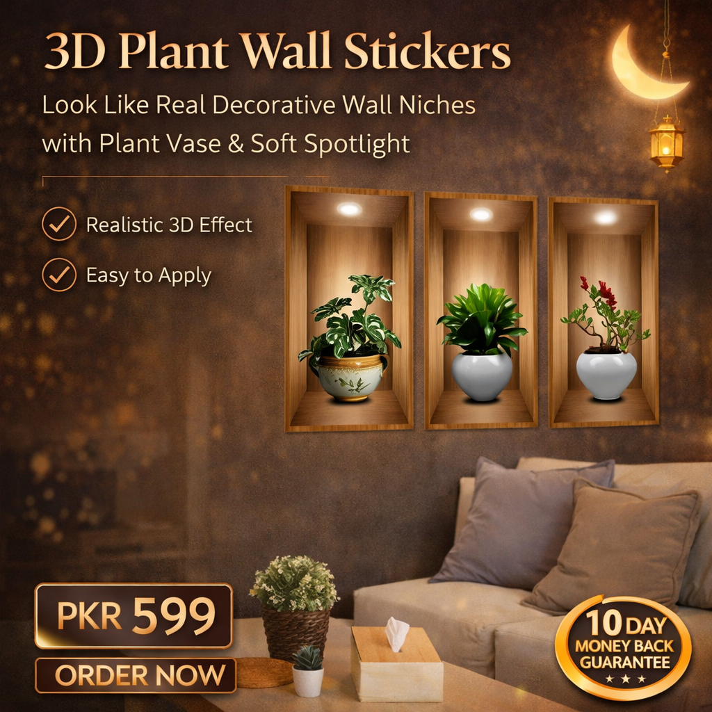 New Year Sale - 3D Plant Wall Stickers look like real decorative wall niches