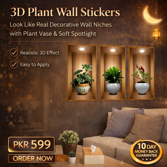 New Year Sale - 3D Plant Wall Stickers look like real decorative wall niches