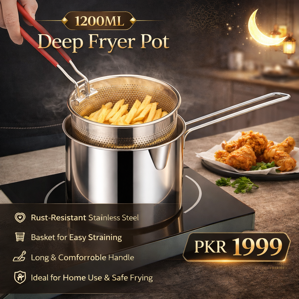 Multi Functional Stainless Steel Rust Resistant 1200ML Deep Fryer