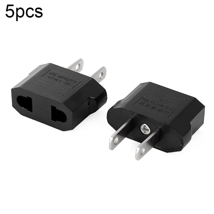 Universal EU to US Plug Adapter – Travel Charger Converter (2-Pin Flat)