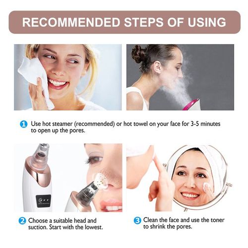 Multifunctional Cleaning Instrument For Pore Acne Pimple Removal and Vacuum Suction Facial Pore Cleaner