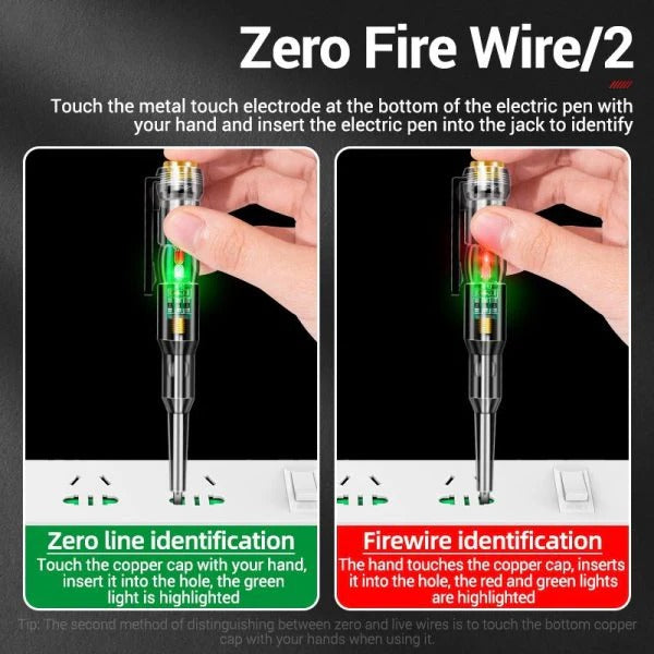 Dual Circuit Electrical Voltage and Current Tester Pen