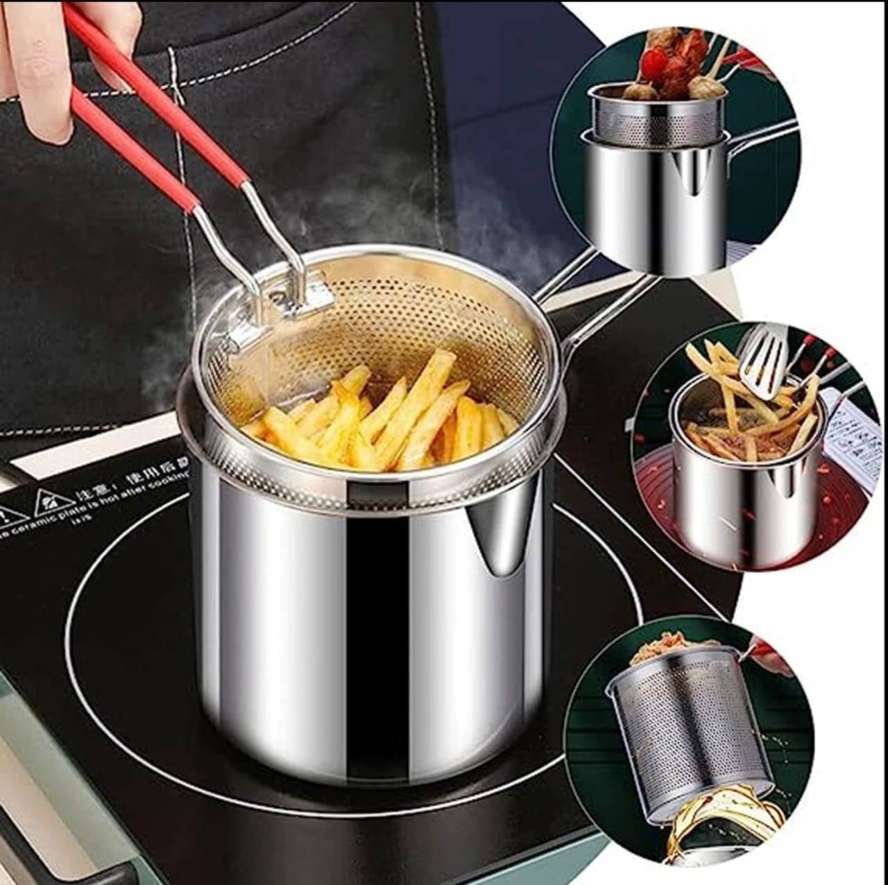 Multi Functional Stainless Steel Rust Resistant 1200ML Deep Fryer