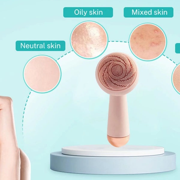 Electric Facial Brush Skin Massager Electric Face Brush USB Clean Waterproof