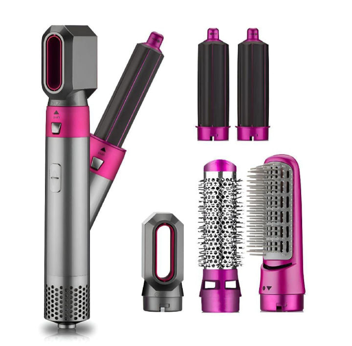 5 in 1 Electric Hot Air Brush Straightener and Dryer with Box