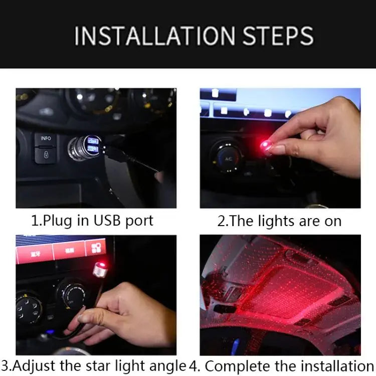 USB Star Night Light Projector with 9 Functional Modes