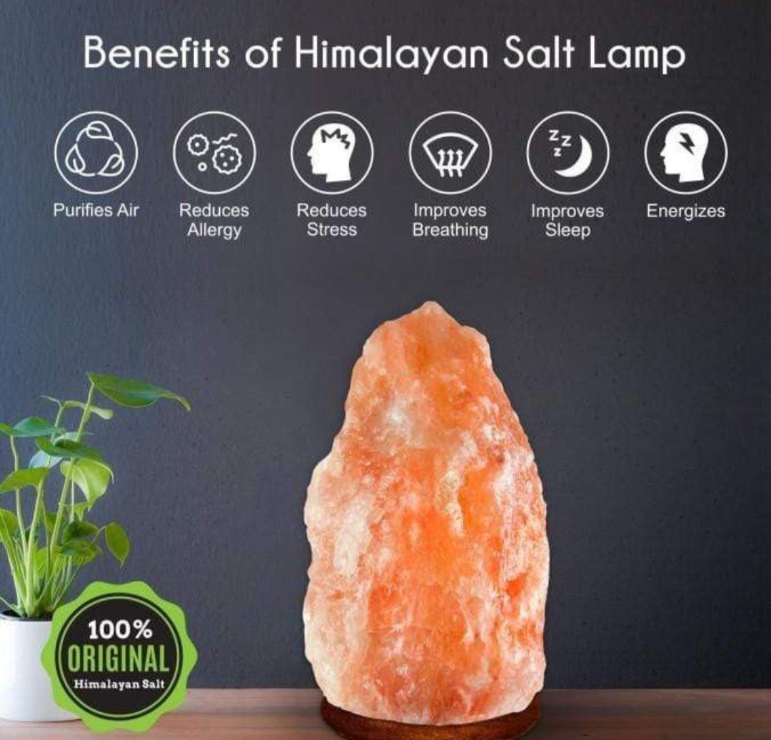 Natural Himalayan Salt Lamp USB Powered Air Healing Night Light