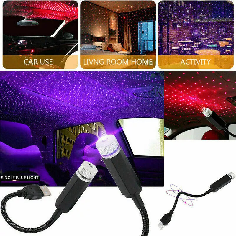 USB Star Night Light Projector with 9 Functional Modes