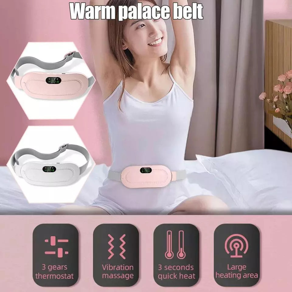 Portable Menstrual Heating Pad with 3 Heat Levels & 3 Vibratio