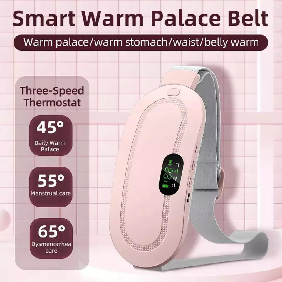 Portable Menstrual Heating Pad with 3 Heat Levels & 3 Vibratio